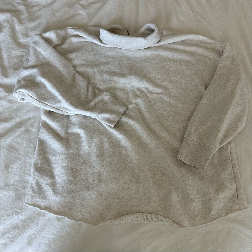 SOLD Cream aerie half zip sweatshirt - Picture 4 of 4